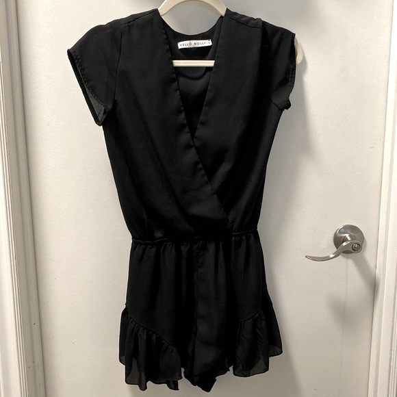 HELLO MOLLY BLACK PLAYSUIT - Picture 3 of 7